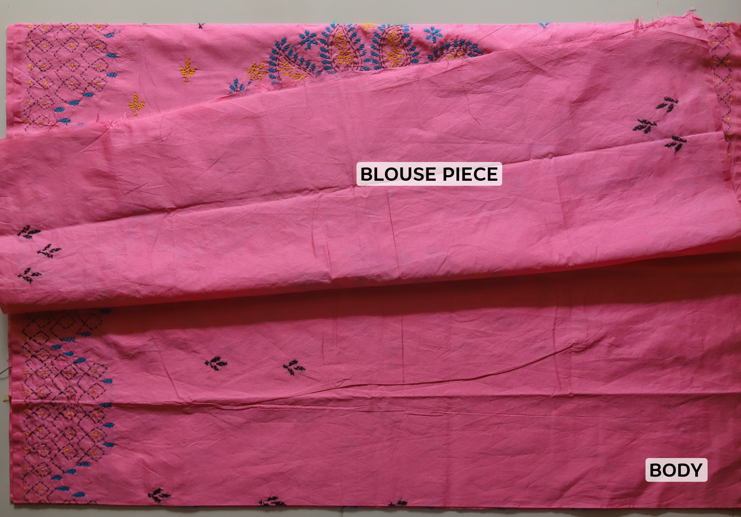 Bengal Hand Embroidery Kantha Stitch Saree
