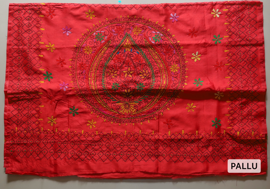 Bengal Hand Embroidery Kantha Stitch Saree