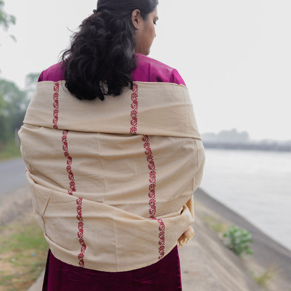 Handwoven Bengal Baluchari Shawl