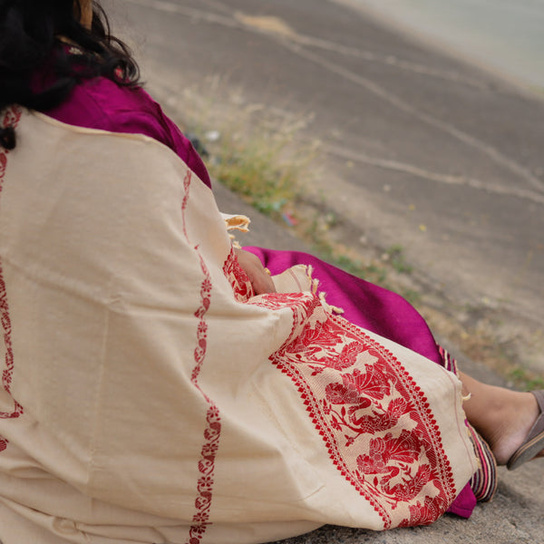 Handwoven Bengal Baluchari Shawl