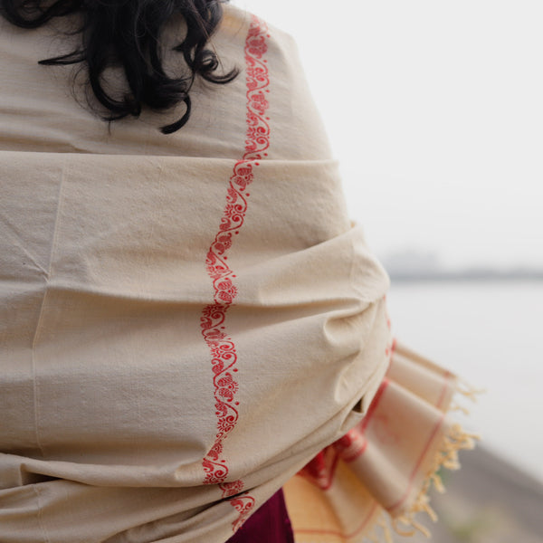 Handwoven Bengal Baluchari Shawl