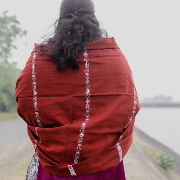 Handwoven Bengal Baluchari Shawl