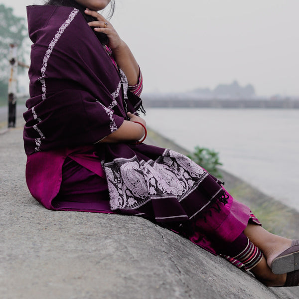 Handwoven Bengal Baluchari Shawl