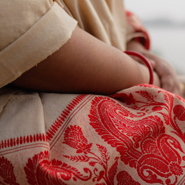 Handwoven Bengal Baluchari Shawl