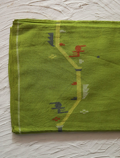 Bengal's Handwoven Cotton Fabric/ Yardage in Jamdani design