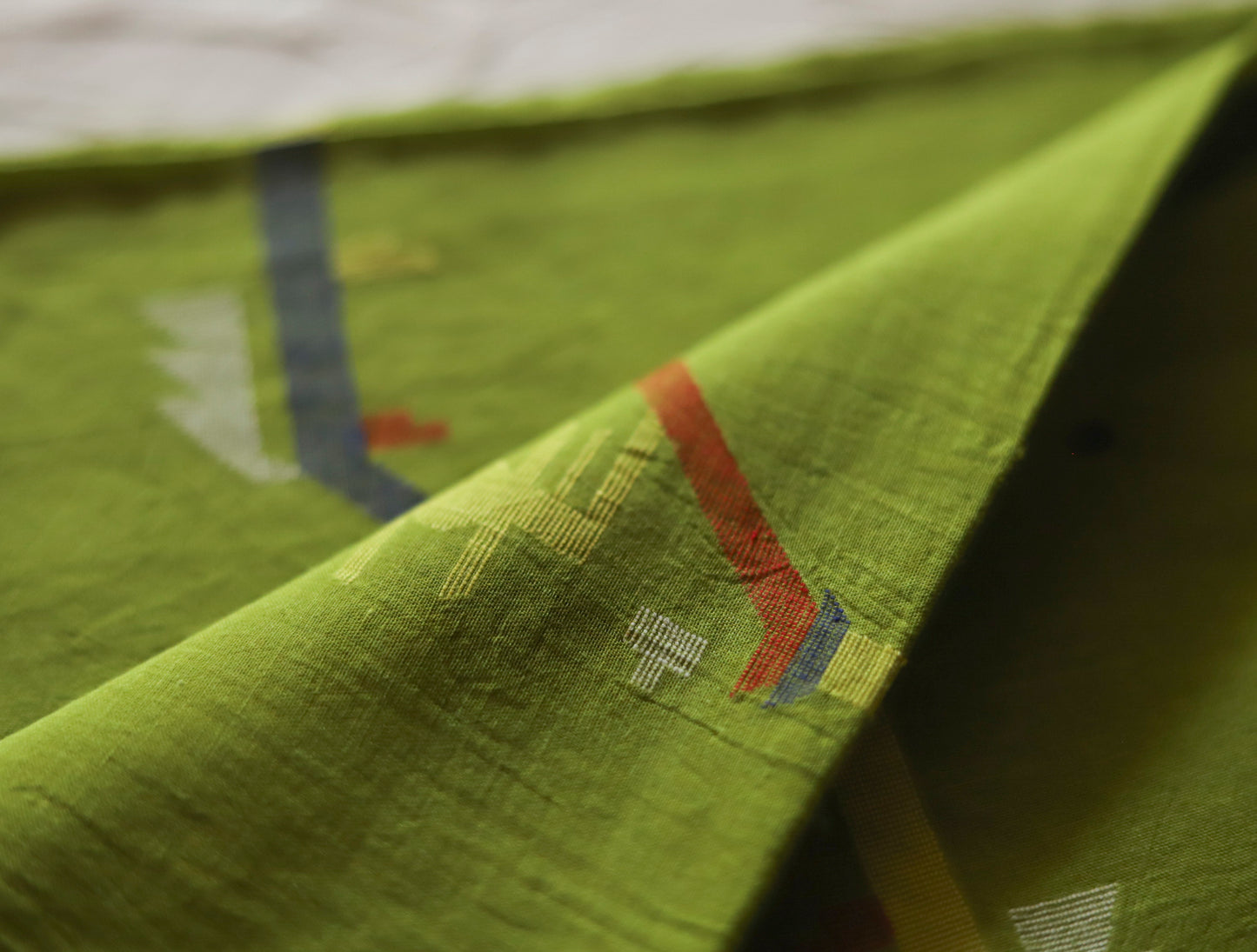 Bengal's Handwoven Cotton Fabric/ Yardage in Jamdani design