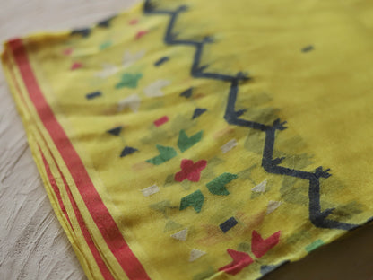 Bengal's Handwoven Cotton Fabric/ Yardage in Jamdani design
