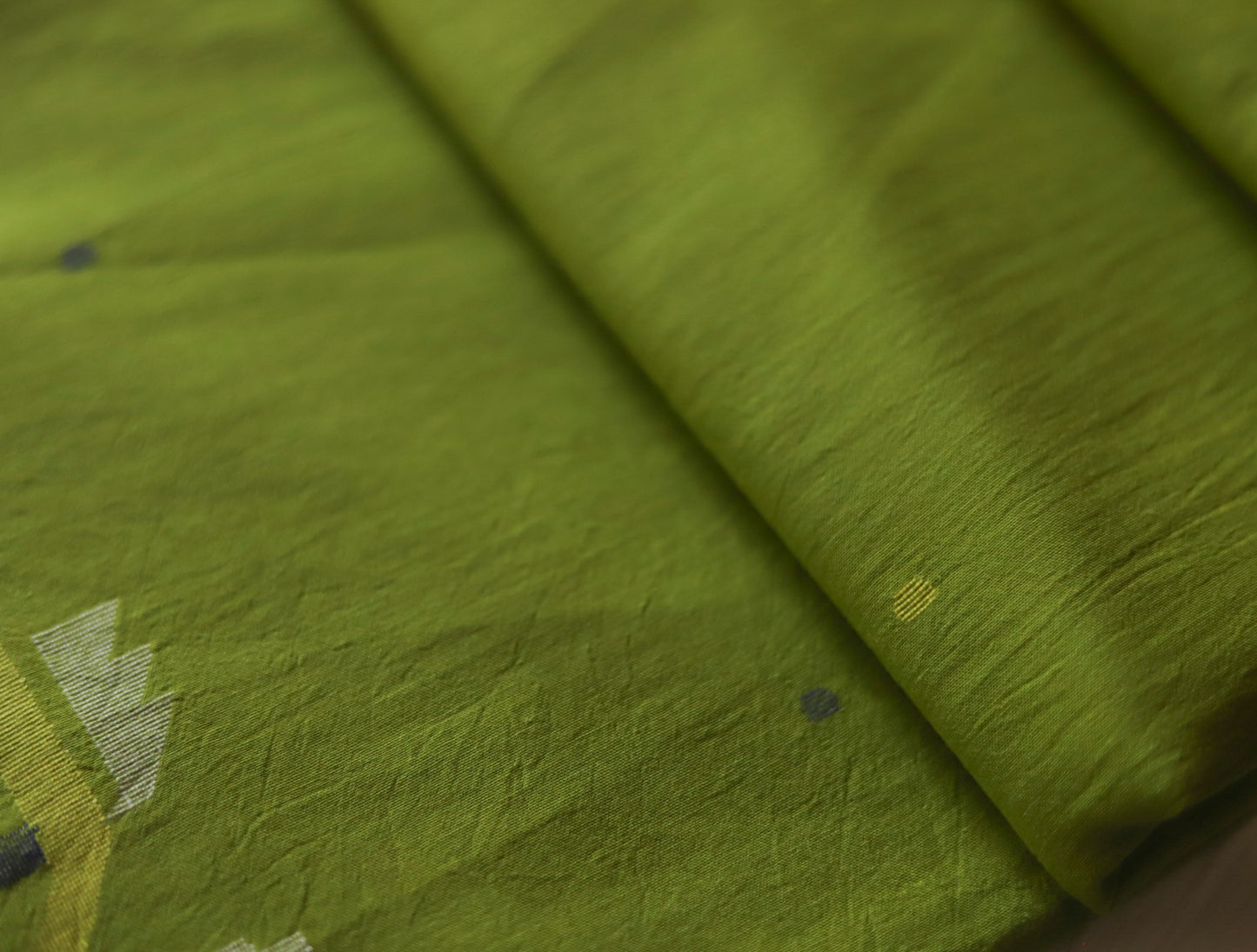 Bengal's Handwoven Cotton Fabric/ Yardage in Jamdani design