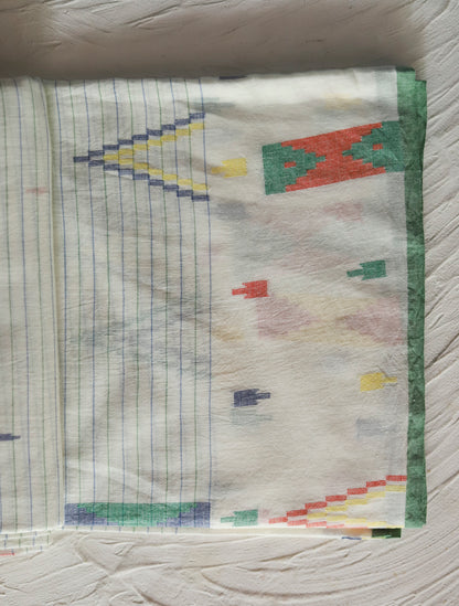 Bengal's Handwoven Cotton Fabric/ Yardage in Jamdani design