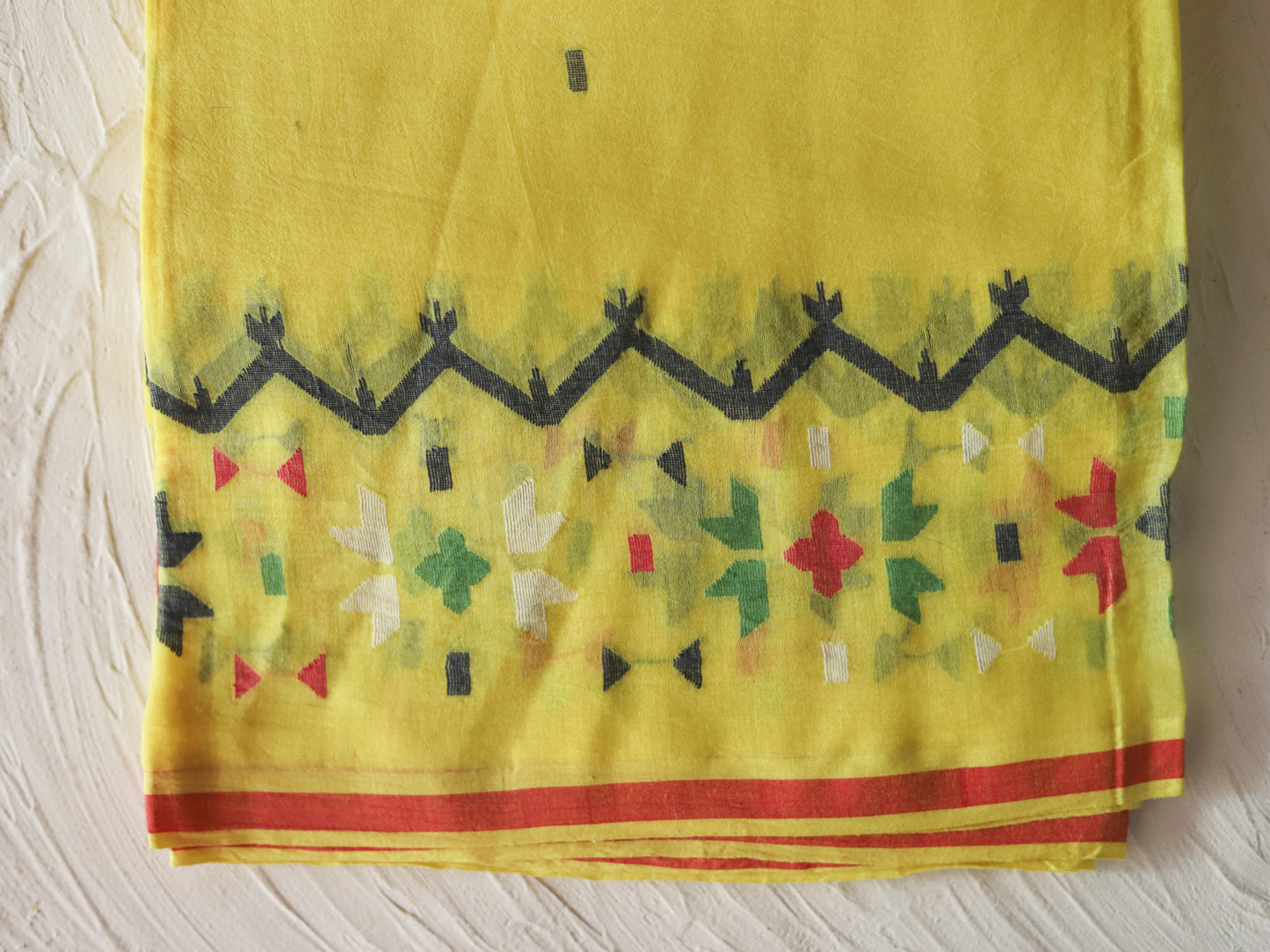 Bengal's Handwoven Cotton Fabric/ Yardage in Jamdani design