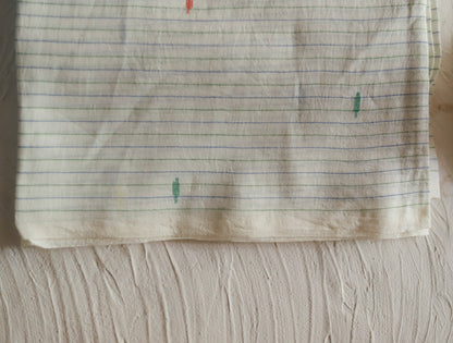 Bengal's Handwoven Cotton Fabric/ Yardage in Jamdani design