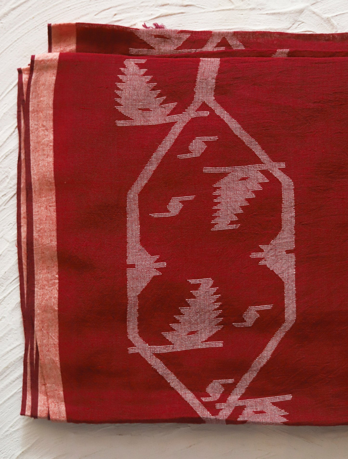 Bengal's Handwoven Cotton Fabric/ Yardage in Jamdani design