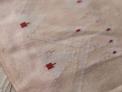 Bengal's Handwoven Cotton Fabric/ Yardage in Jamdani design