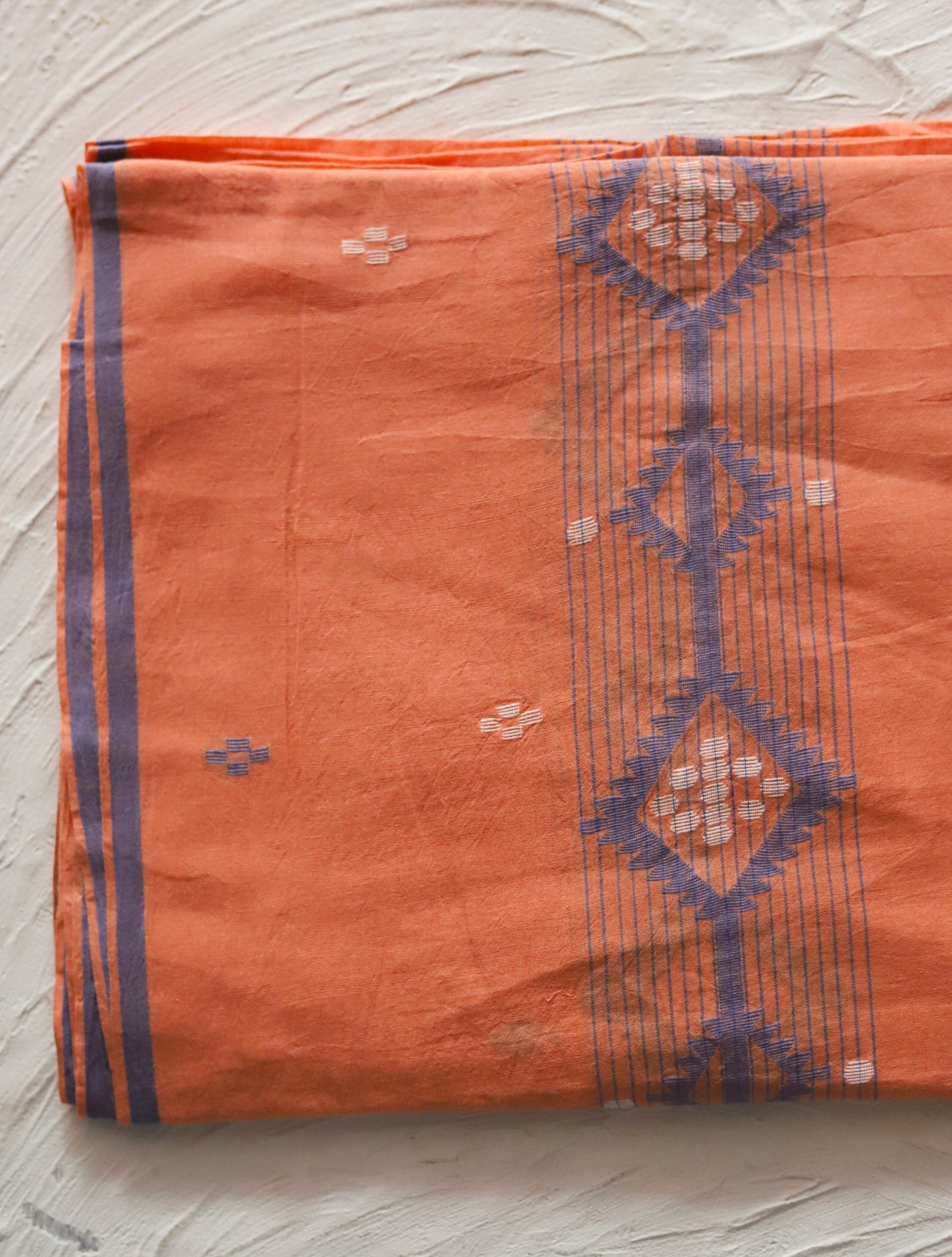Bengal's Handwoven Cotton Fabric/ Yardage in Jamdani design