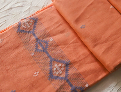 Bengal's Handwoven Cotton Fabric/ Yardage in Jamdani design