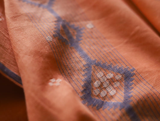 Bengal's Handwoven Cotton Fabric/ Yardage in Jamdani design