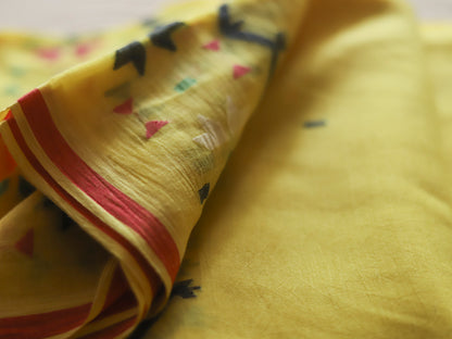 Bengal's Handwoven Cotton Fabric/ Yardage in Jamdani design