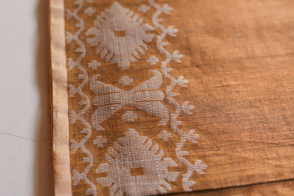 Handwoven Bengal Cotton Saree in Jamdani design