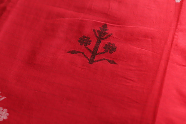 Handwoven Bengal Cotton Saree in Jamdani design