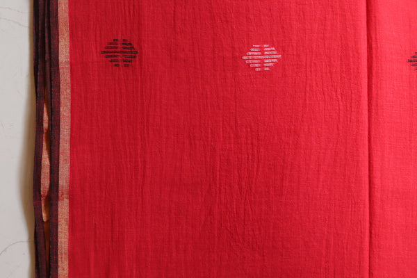 Handwoven Bengal Cotton Saree in Jamdani design