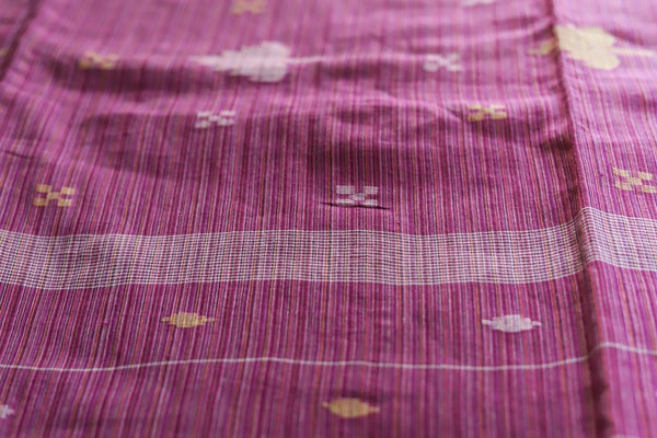 Handwoven Bengal Cotton Saree in Jamdani design