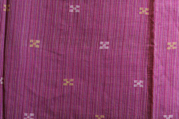 Handwoven Bengal Cotton Saree in Jamdani design