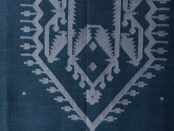 Handwoven Bengal Cotton Kurta Fabric in Jamdani Weave