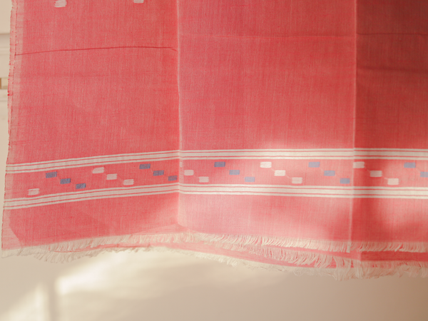 Handwoven Bengal Cotton Suit Fabric in Jamdani