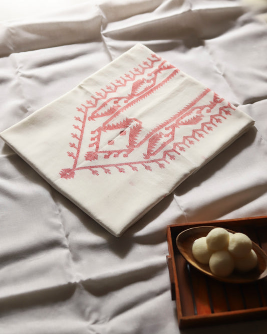 Handwoven Bengal Cotton Kurta/ Kurti Unstitched Fabric in Jamdani Weave