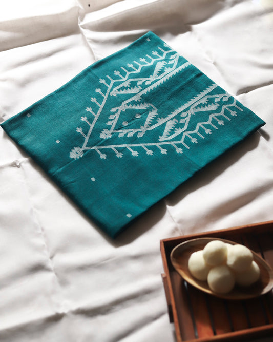 Handwoven Bengal Cotton Kurta/ Kurti Unstitched Fabric in Jamdani Weave
