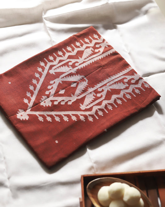 Handwoven Bengal Cotton Kurta/ Kurti Unstitched Fabric in Jamdani Weave