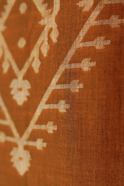 Handwoven Bengal Cotton Kurta/ Kurti Unstitched Fabric in Jamdani Weave