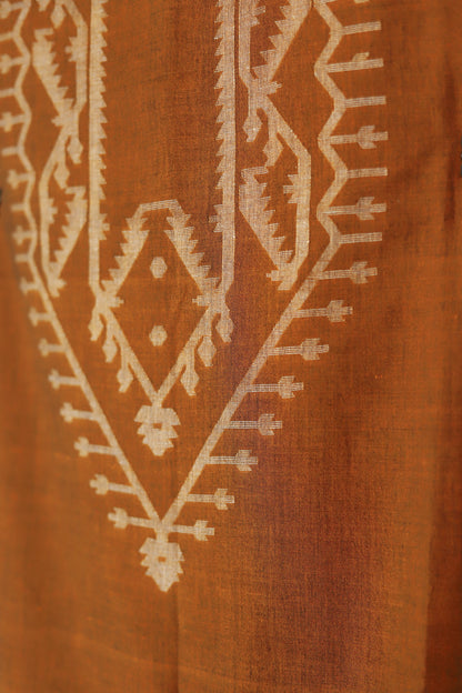 Handwoven Bengal Cotton Kurta/ Kurti Unstitched Fabric in Jamdani Weave