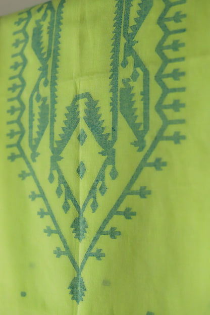 Handwoven Bengal Cotton Kurta/ Kurti Unstitched Fabric in Jamdani Weave