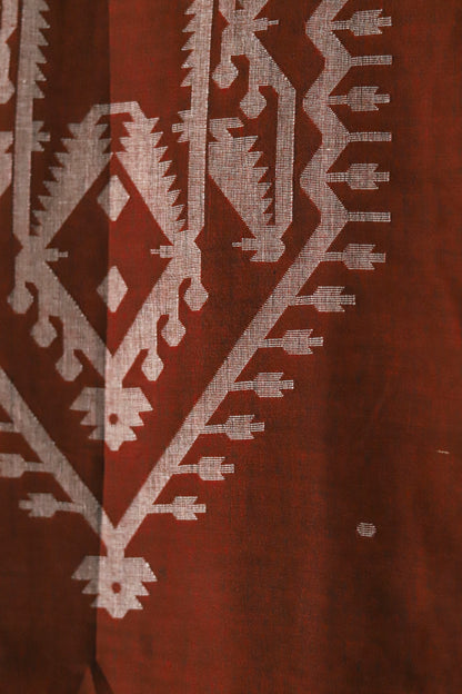 Handwoven Bengal Cotton Kurta/ Kurti Unstitched Fabric in Jamdani Weave