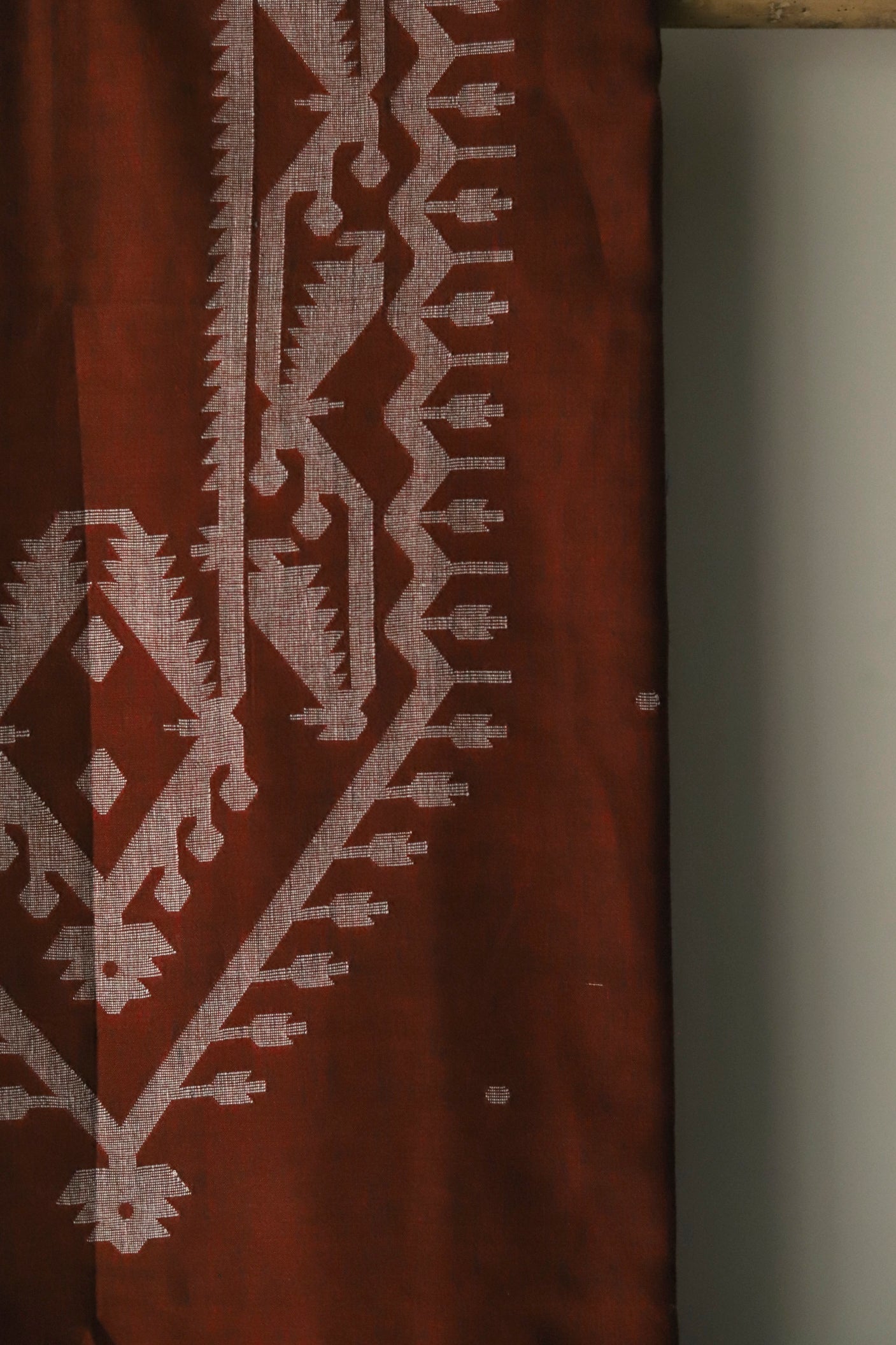 Handwoven Bengal Cotton Kurta/ Kurti Unstitched Fabric in Jamdani Weave