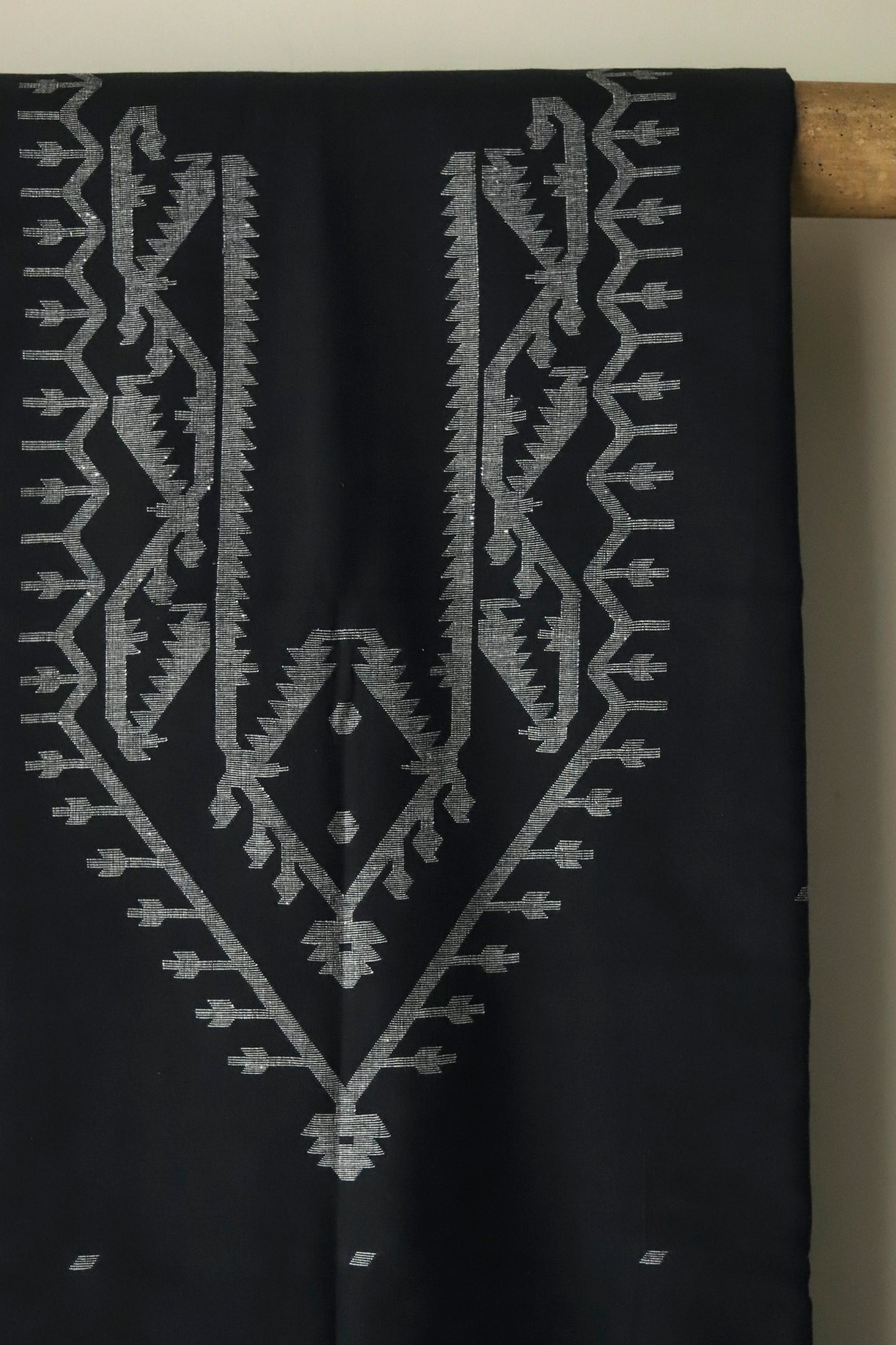 Handwoven Bengal Cotton Kurta/ Kurti Unstitched Fabric in Jamdani Weave