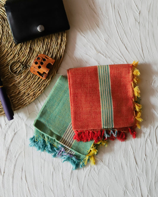 Handwoven Bengal Handkerchief/ Rumal (Pack of 2)