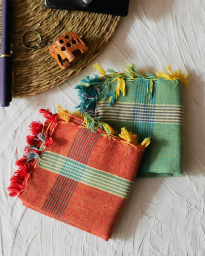 Handwoven Bengal Handkerchief/ Rumal (Pack of 2)