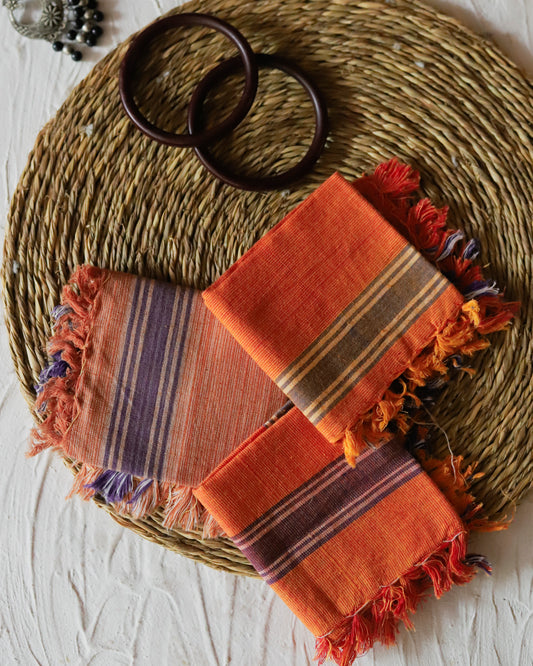 Handwoven Bengal Handkerchief/ Rumal (Pack of 3)