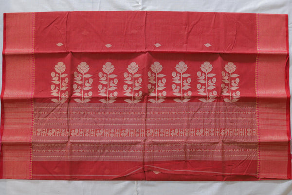 Handwoven Bengal Tant Saree (Tangail Saree)