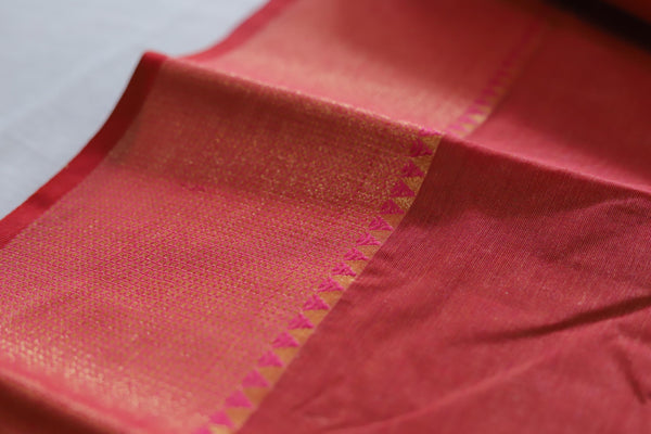 Handwoven Bengal Tant Saree (Tangail Saree)