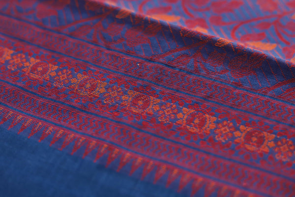 Handwoven Bengal Tant Saree (Tangail Saree)