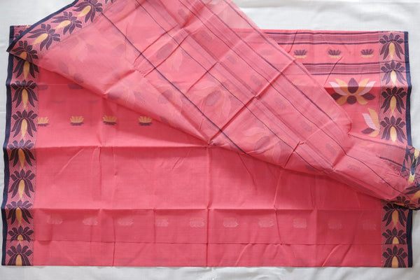 Handwoven Bengal Tant Saree (Tangail Saree)