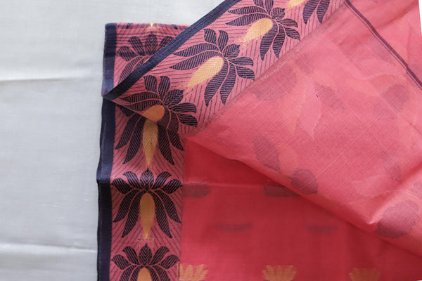 Handwoven Bengal Tant Saree (Tangail Saree)