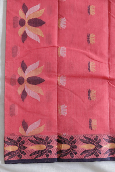 Handwoven Bengal Tant Saree (Tangail Saree)