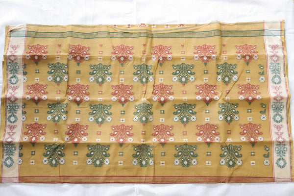 Handwoven Bengal Tant Saree (Tangail Saree)