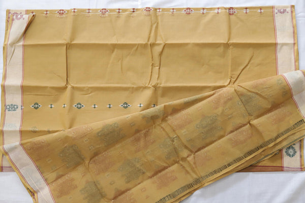 Handwoven Bengal Tant Saree (Tangail Saree)