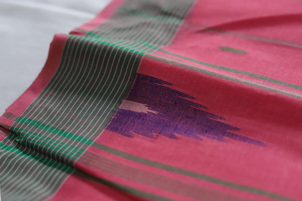 Handwoven Bengal Tant Saree (Tangail Saree)