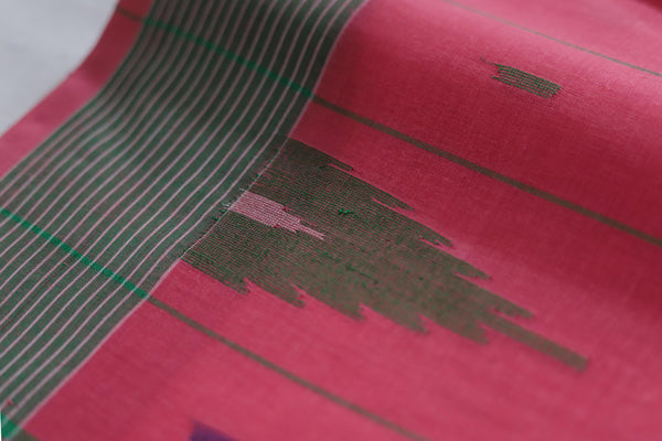 Handwoven Bengal Tant Saree (Tangail Saree)